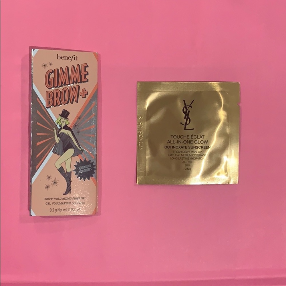 FREE w bundle Benefit gimme brow sample/YSL sample